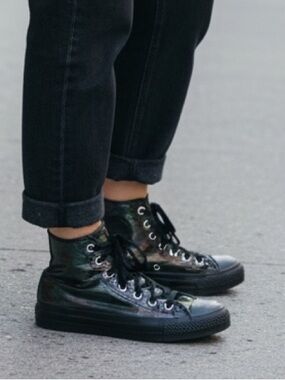 Converse Chuck Taylor High Top Metallic Canvas Sneaker Size 6